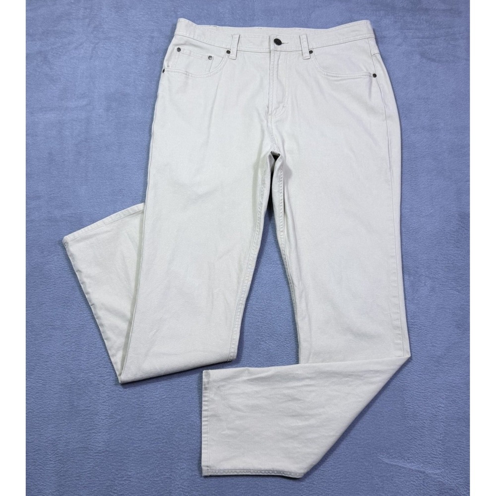 Genteal Pants Mens 32x32 Stone Khaki Stretch Canvas Chino Slim Tapered Normcore